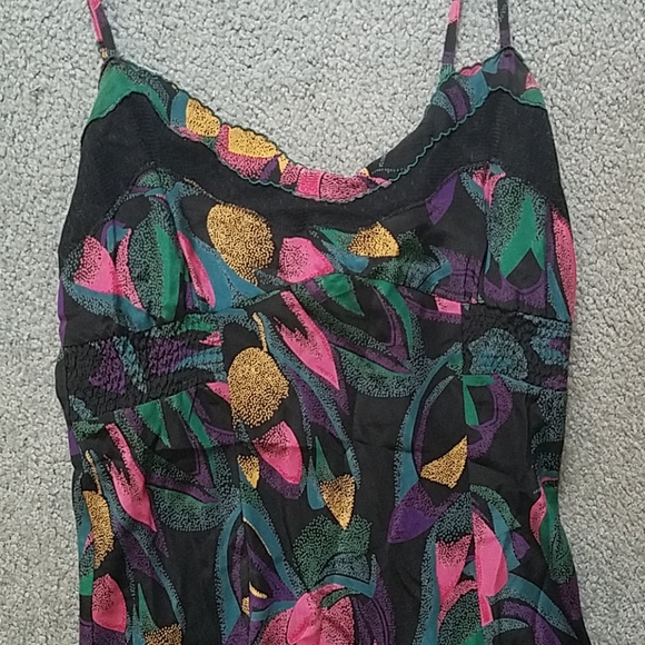 Lux Silk Floral Midi Dress Cami Slip size Medium - Picture 8 of 9